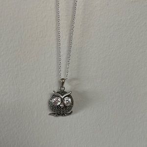 Sterling Silver 925 OWL NECKLACE